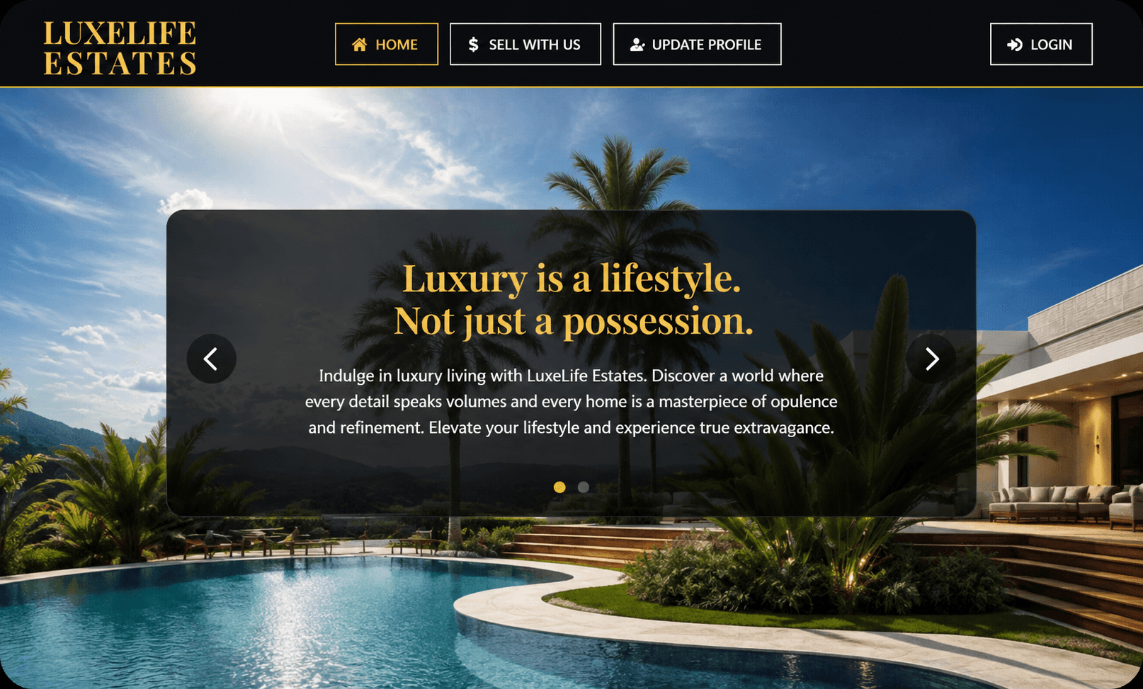 LuxeLife Estates screen